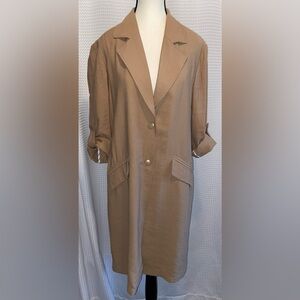 Women’s SUZY SHIER loose fit Tan Trench Coat size XS‎